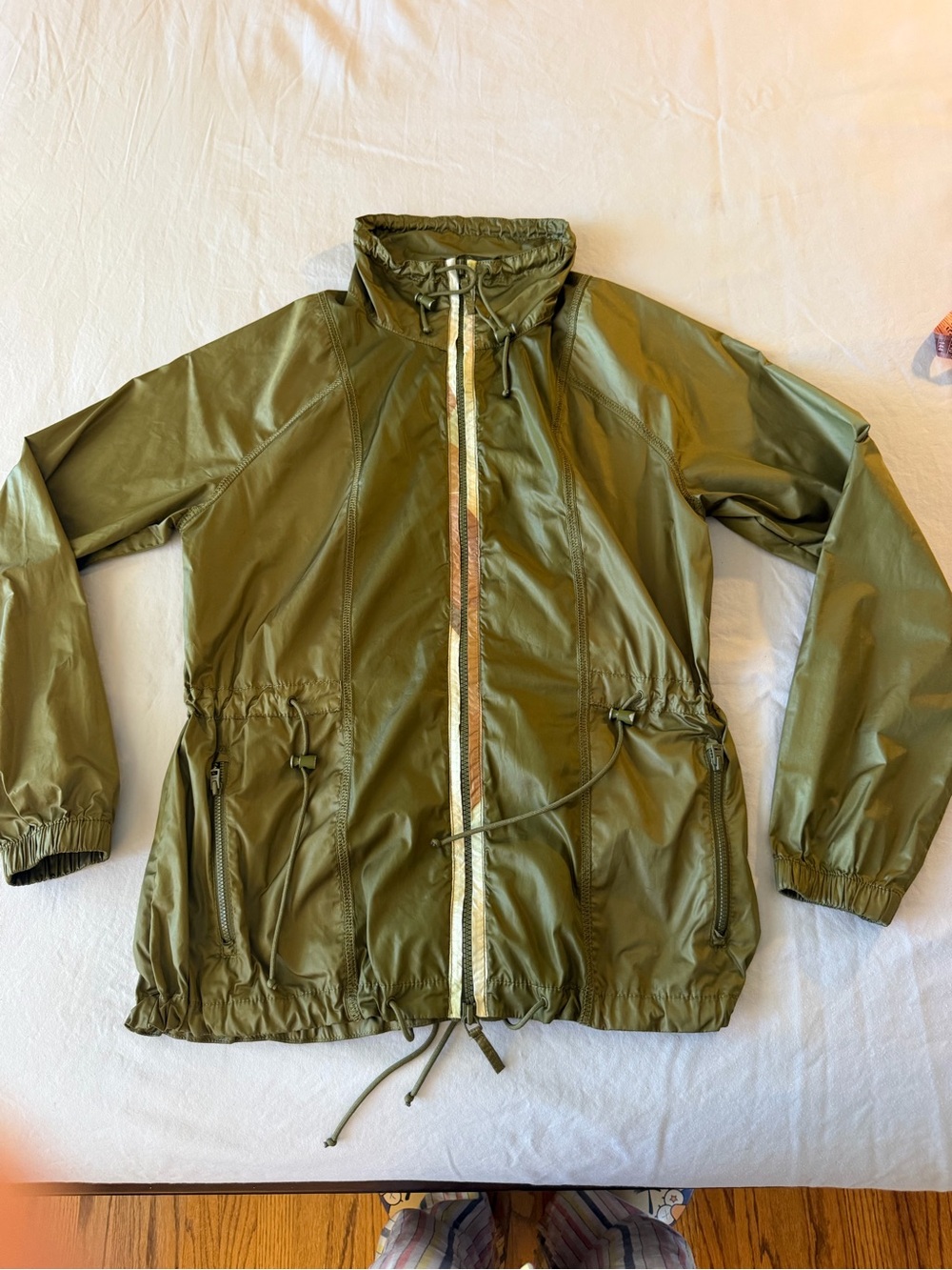 Olive Green Lightweight Windbreaker Jacket